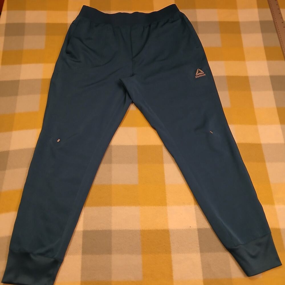 Reebok Mens Distentce Joggers Size Large Blue Coral